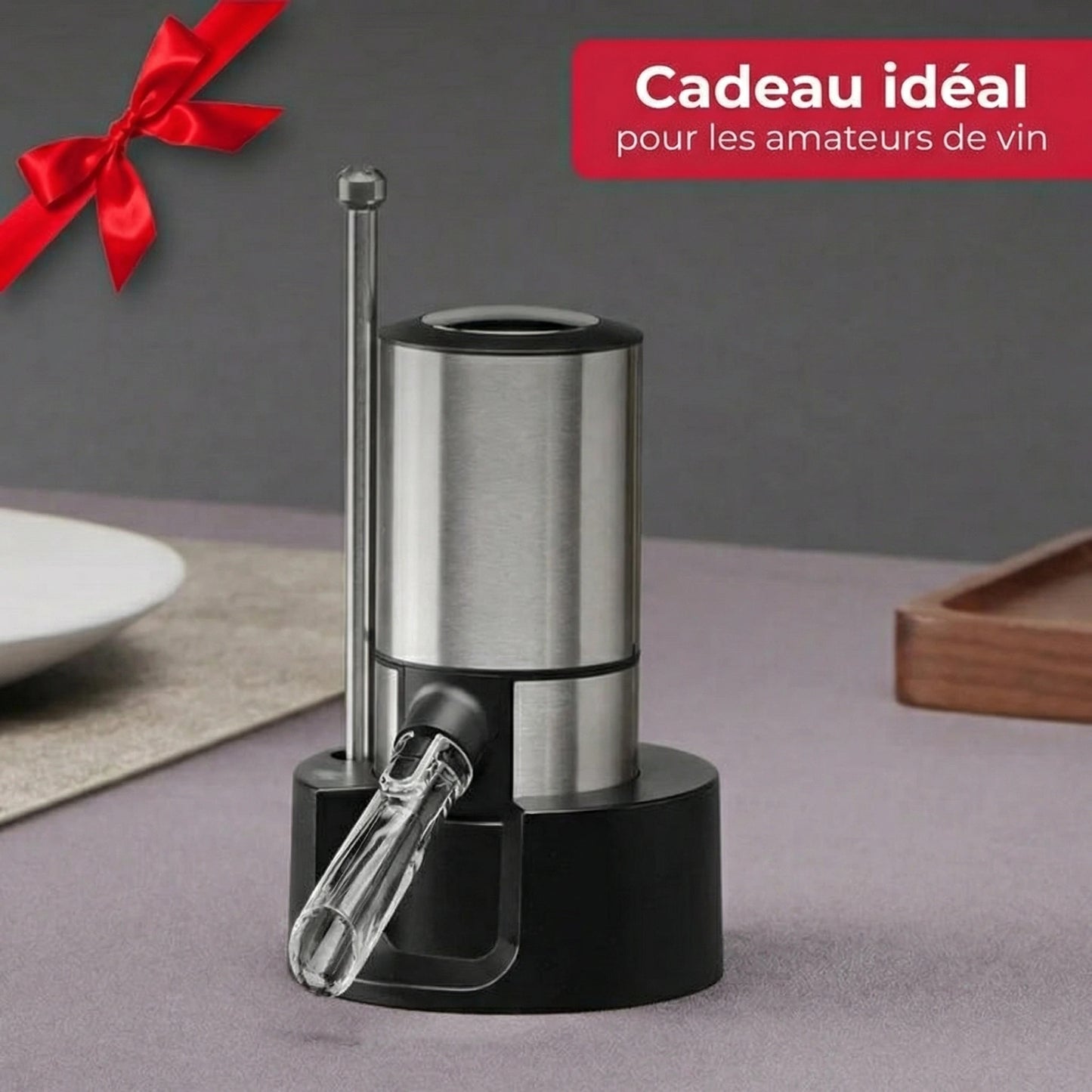 Vinera™ – Le décanteur premium automatique avec aération & bec verseur